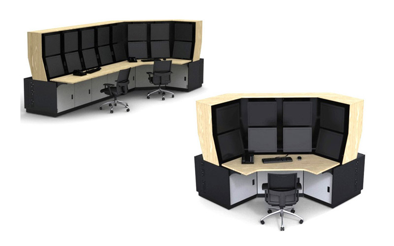 監(jiān)控電視墻操作臺效果展示圖