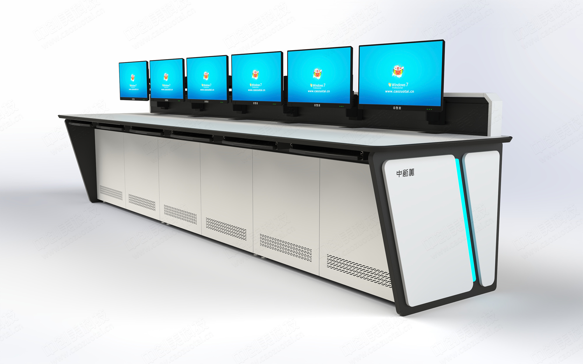 監(jiān)控室操作臺(tái)圖片