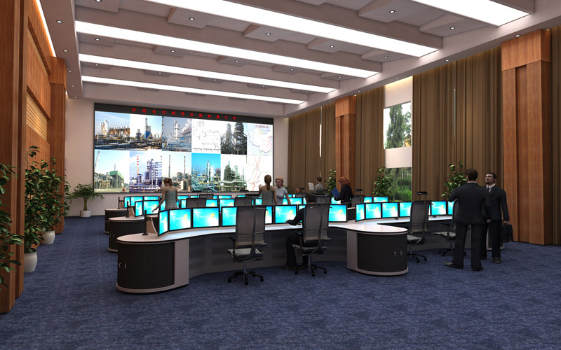 監(jiān)控室操作臺(tái)效果圖片
